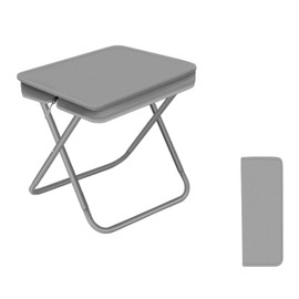 Amugret Folding Chair, Folding Camping Stool, Portable Folding Stool, Suitable for Outdoor, Hiking, Fishing, Camping (Gray)