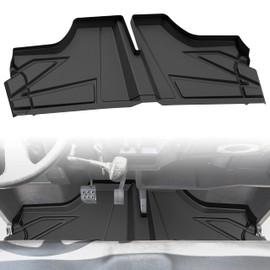 SAUTVS TPE Front Row Floor Mats Floor Liners for Polaris Ranger 400 570 800 Mid-Size 2015-2020 Accessories, All Weather Protection Slush Mats