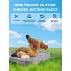 Kalolary Washable Nesting Pads for Chicken Coop, 3 PCS Nesting