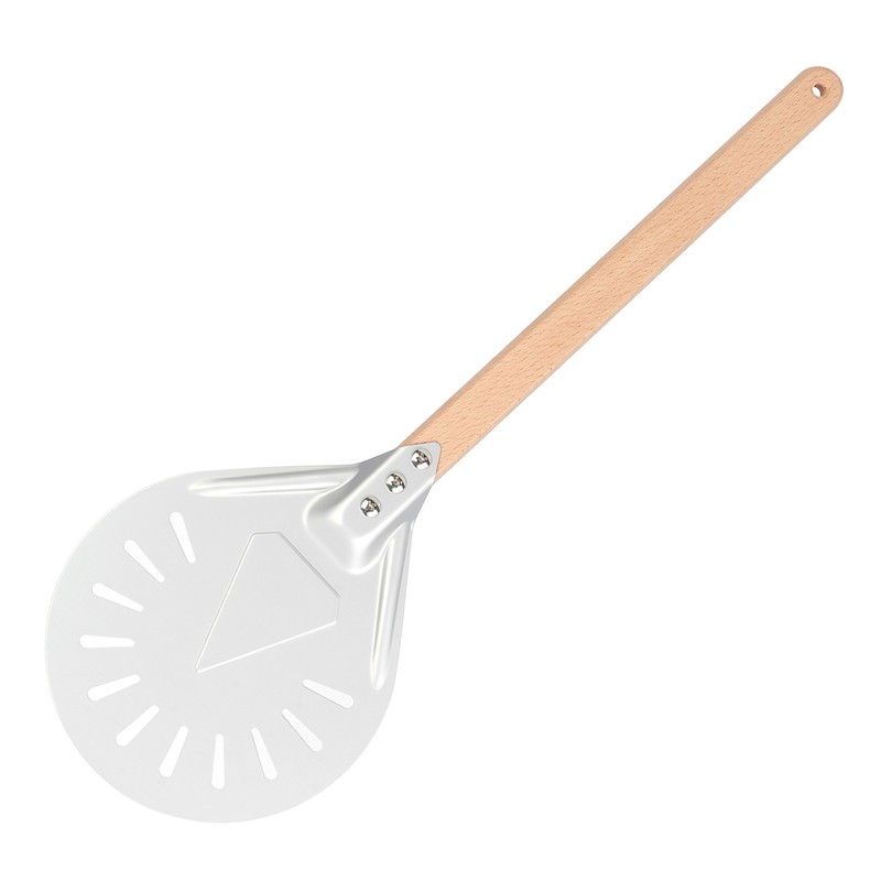 Round Pizza Spatula with 41cm Removable Wood Handle AntiScalding NonSlip