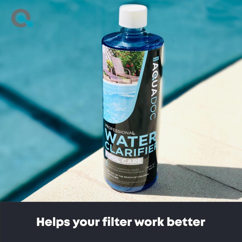 Pool Clarifier Liquid for Fast Acting Cloudy Water Treatment, Swimming