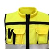 Reflective Safety Vest High Visibility Zipper Front Soft Collar Security