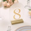 UNIQOOO 20 Pack 4" Gold Birch Wood Stands for Wedding