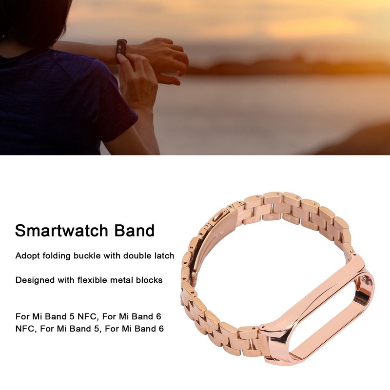 Smartwatch Wrist Band Strap Stainless Steel Anti Lost with Double