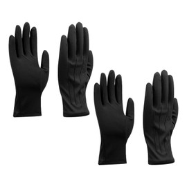 JTMKYO 2 Pairs Black Gloves, Elastic Gloves For Men And Women, Pleated Gloves, Suitable For Black Outfits, Prom Theater Accessories, Costume Party Accessories