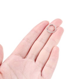 AROWRO G23 Titanium Nose Rings Hoop 18G 16G 14G Seamless Piercing Rings for Nose Septum Cartilage Helix Tragus Conch Rook Daith Lobe Diameter 6/8/10/12 mm, Titanium