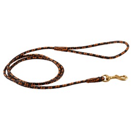 Alvalley Braided Leather Dog Leashes with Snap Clip - Pet Leads for Dogs - Soft Hand-Crafted Leather Leash - Sizes for Small, Medium, & Large Dogs (Black - Tan, 123cm or 4ft - Medium)