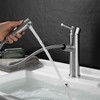 BIJKHSISN Bathroom Faucet with Pull Out Sprayer Basin Mixer Tap