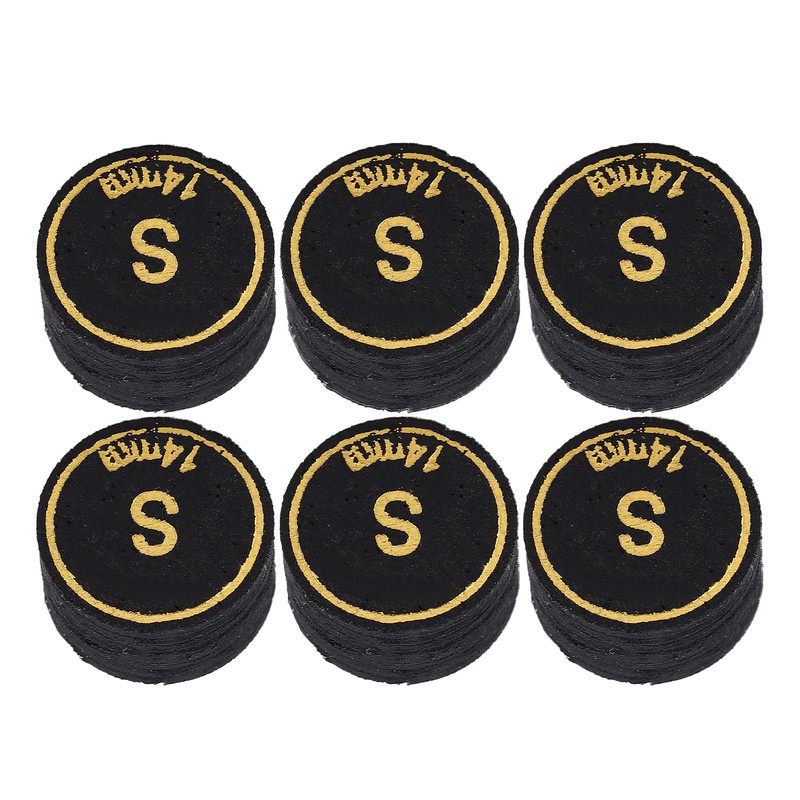 6pcs Pool Cue Tips Professional Multi Layers Billiard Pool Cue
