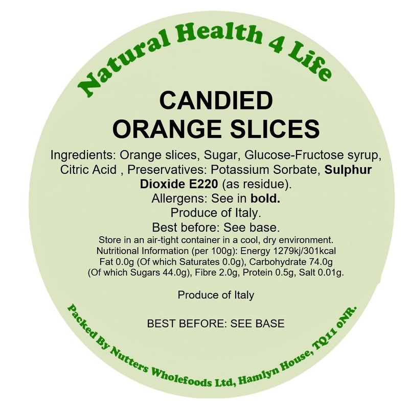 Natural Health 4 Life Glace/Candied Orange Slices 400 g (1