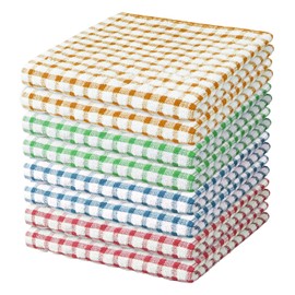 Nialnant 8 Pack Dish Cloths for Washing Dishes, 100% Cotton Reusable Cleaning Rag, Quick Drying Dish Towels for Kitchen-11 x 11 Inches