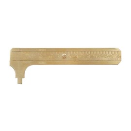 Leadigol Vernier Calipe Retro Sliding Gauge Double Scale Sliding Pocket Copper Brass Vernier Caliper Ruler for Measuring Tool,Gemstones