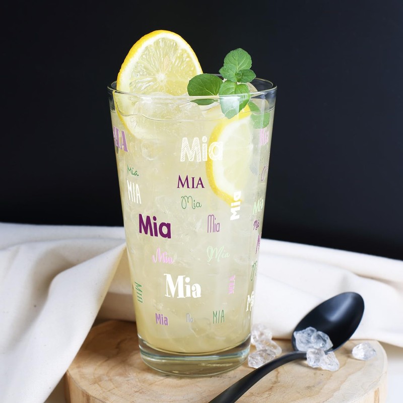 Herz & Heim® Drinking Glass with Name in Various Fonts