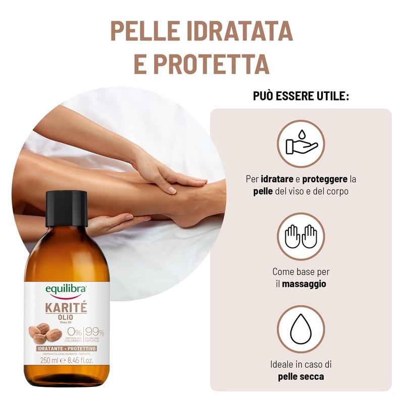 Equilibra, Olio di Karité, Olio Viso e Corpo Estratto da