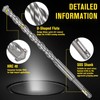 17Pcs Rotary Hammer Drill Bits & Chisels, SDS Plus Bits,