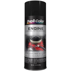 Dupli-Color CDE1634 Engine Paint with Ceramic, GM/Chrysler Low Gloss Black, 12 Ounce, 1 (Non-Carb Compliant)
