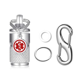 Divoti Precision CNC Machined Stainless Steel Emergency Pill Holder Keychain - Micro