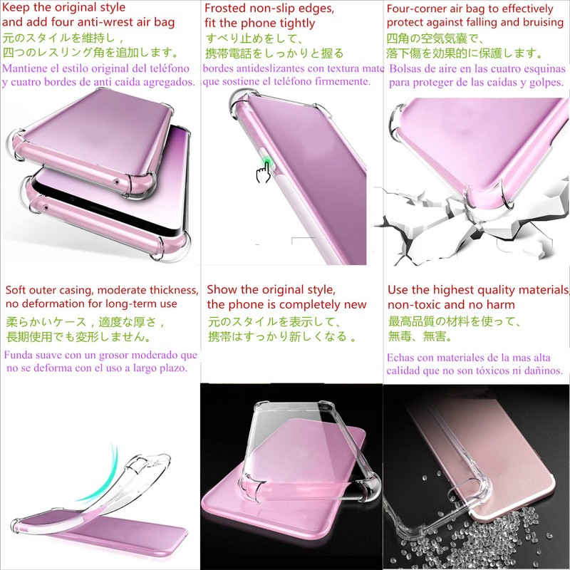 USTIYA Case for LG V50 ThinQ Clear TPU Four Corners