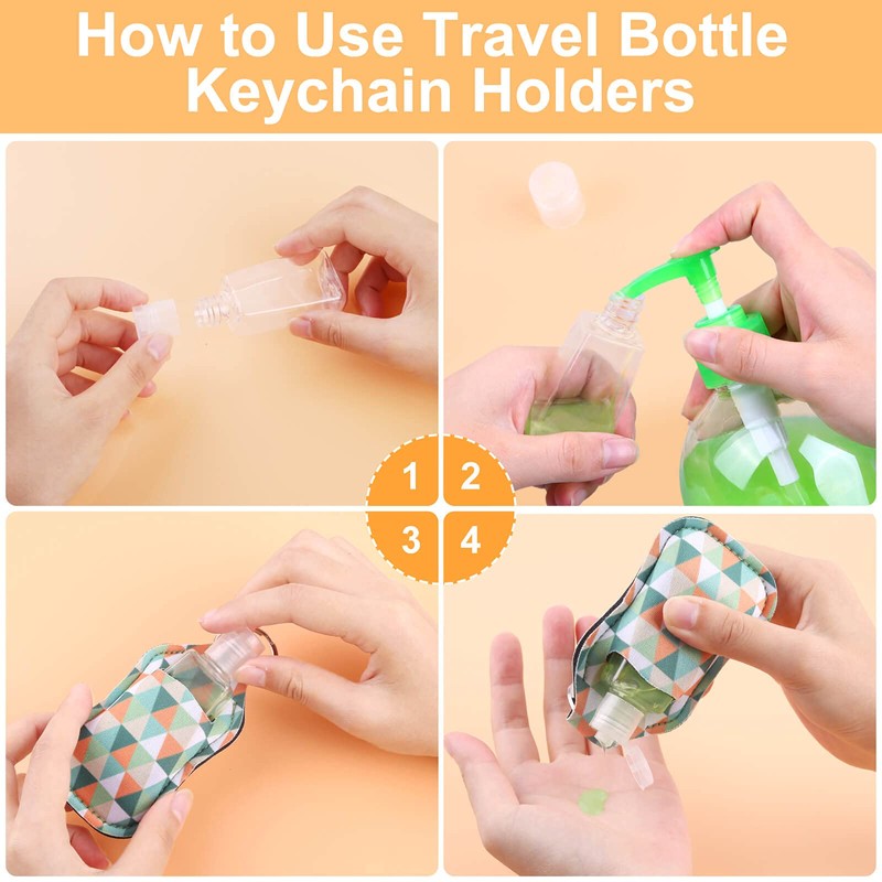 Empty Hand Sanitizer Holders Set 60pcs, Include 20 Portable Refillable