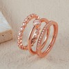 ANGELLIS 14K Gold Plated 925 Sterling Silver Stackable Rings Set