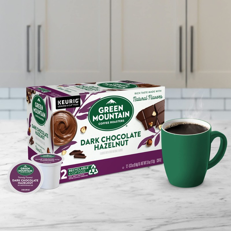 Green Mountain Coffee Roasters Dark Chocolate Hazelnut Coffee, Keurig Single