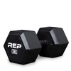 Rep Rubber Grip Dumbbells - 55 lb Single Dumbbell