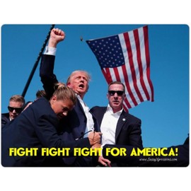 Trump 2024 Magnet – Fight Fight Fight Trump Flag - Large 11.5"x 8.7" 2-Pack Proud American Rally Bumper Stickers – Weatherproof Decals, Trump Car Magnets for Patriotic Display on Cars, Vans & Trucks