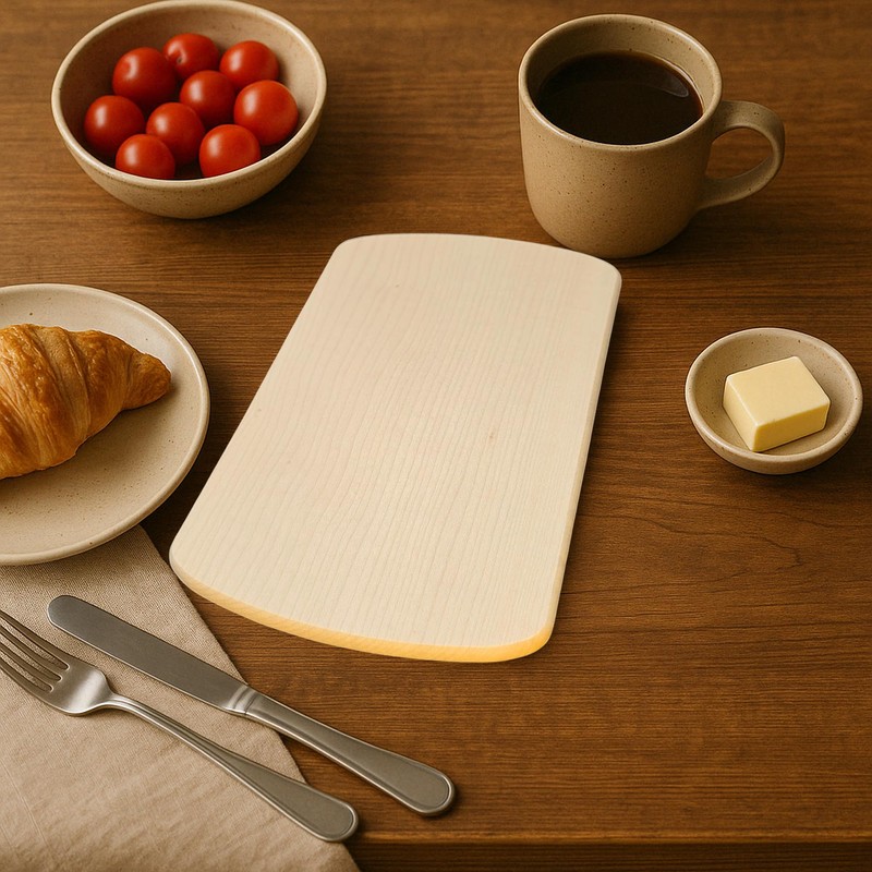 DEKOFANT Wooden Breakfast Board Made of Solid Maple Wood -