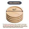 ROLUXENTIA 4 Pcs Bamboo Wooden Trivets - 6 Inch Heat
