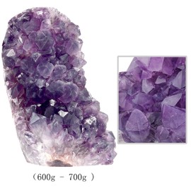 SUNYIK Natural Amethyst Quartz Crystal Cluster,Druzy Geode Specimen Gemstone Sculpture Sphere(1.3-1.5Ibs)