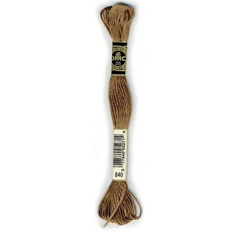 DMC 117-840 6 Strand Embroidery Cotton Floss, Medium Beige Brown,