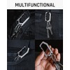 TISUR Titanium Key Ring Clip, Carabiner Keychain Spring Snap Hook