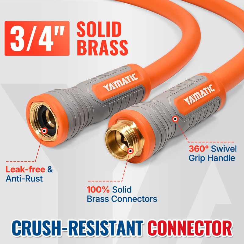 YAMATIC Heavy Duty Garden Hose 5/8 in x 15 ft
