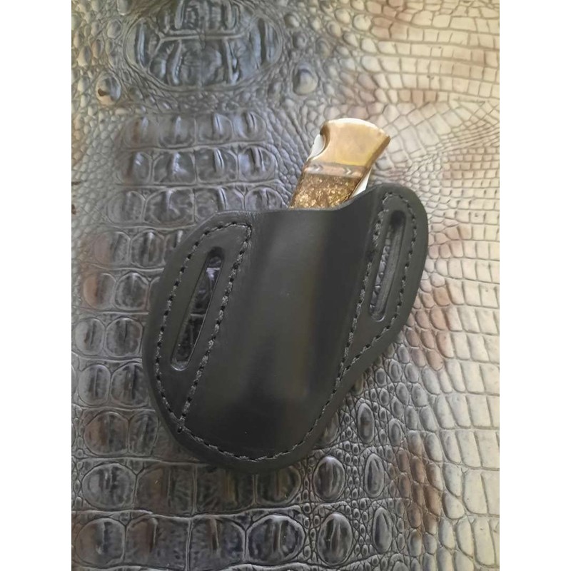 Leather Left Hand Pocket Knife Sheath Fits Buck 110 and