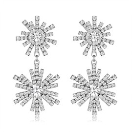 Snowflake Christmas Earrings Stud for Women Dangle Drop Sparkly Dangling Winter Jewelry Xmas Festival Holiday Gifts