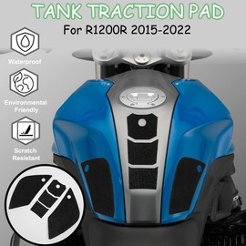 Lorababer Motorcycle PEVA Traction Pad Tank Grip Protector Side Fuel Knee Grip Sticker Decal Gas Oil Fuel Tank Anti-Slip Pad Compatible with B.M.W R1200R R 1200 R R-1200-R 2015-2022