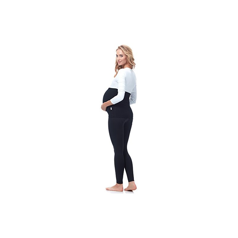 Be Mammy Maternity Belly Band 169 2 Pack (Black/Dark Blue,