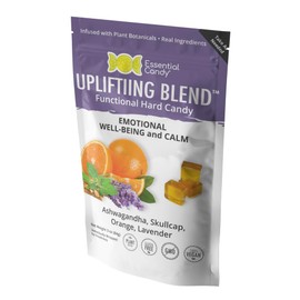 Uplifting Blend Functional Hard Candy | Supports Calm, Mood Balance, Relaxation | Ashwagandha, Orange, Lavender, Skullcap | Gluten-Free, Non-GMO, Vegan - 24 Count (Pack of 1)