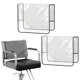 2Pcs Salon Chair Cover Protectors,Clear Hairdressing Chair Back Covers