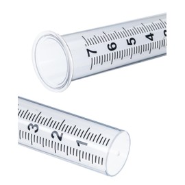 Mateda 7" Plastic Rain Gauge Replacement Tube with Lid Design, Easy to Read Freeze Proof Rain Gauges (Plastic Gauge Tube)