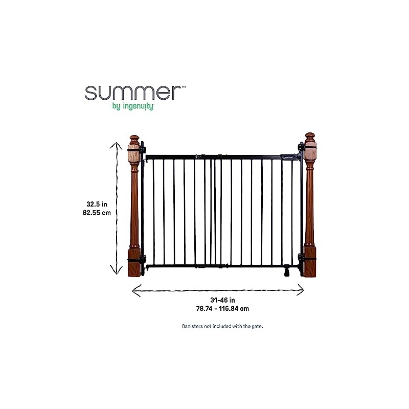 Ingenuity Stairway+ 46W Series No-Drill Baby and Pet Gate, 31"-46"