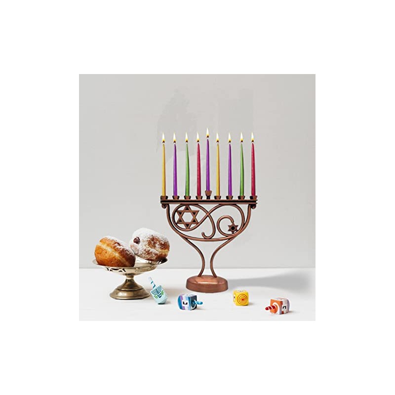 Ner Mitzvah Whimsical Hanukkah Menorah – Menorá para vela Janucá
