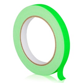 GEYYANG Spike Tape, Green Fluorescent Gaffers Tape 1/2 inch x 20 Yards, Black Light UV Reactive, Multipurpose Fluorescent Spike Tape for Stage Marking, Party and Art Crafts