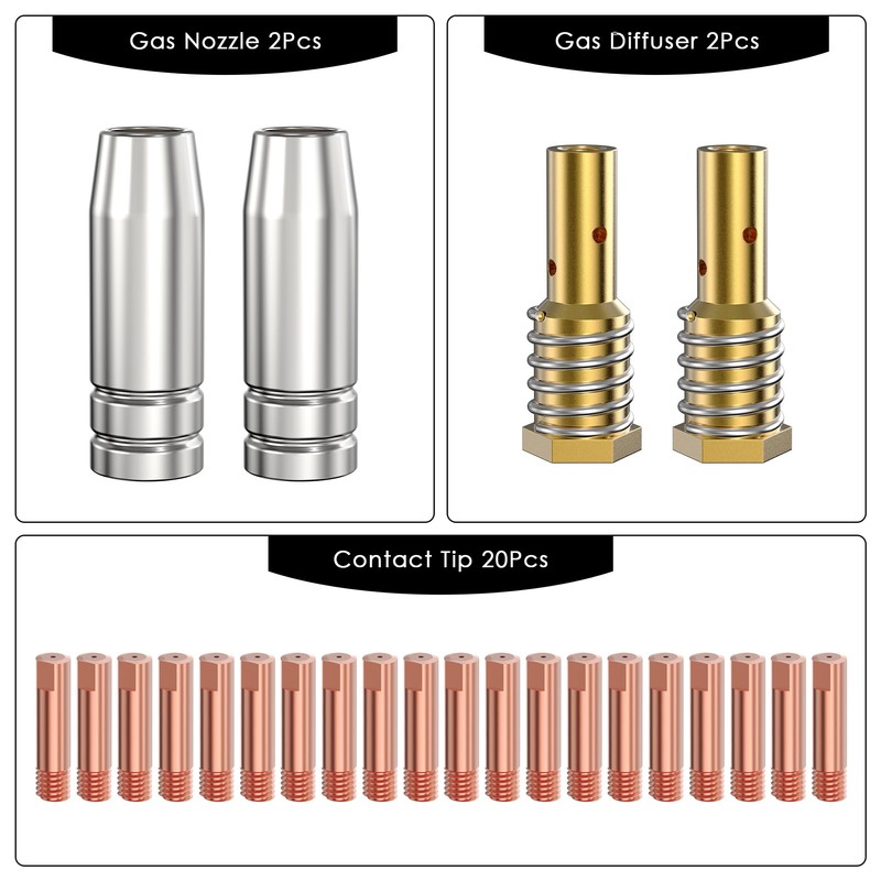 bestarc MIG Welding Gun Kit, 0.040" Contact Tip Nozzle Diffuser