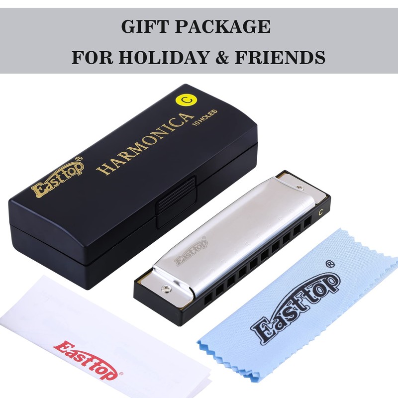 East top Diatonic Harmonica Key of C, 10 Holes 20