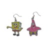 Spongebob and Patrick Cartoon Characters Charm French Wire Earrings