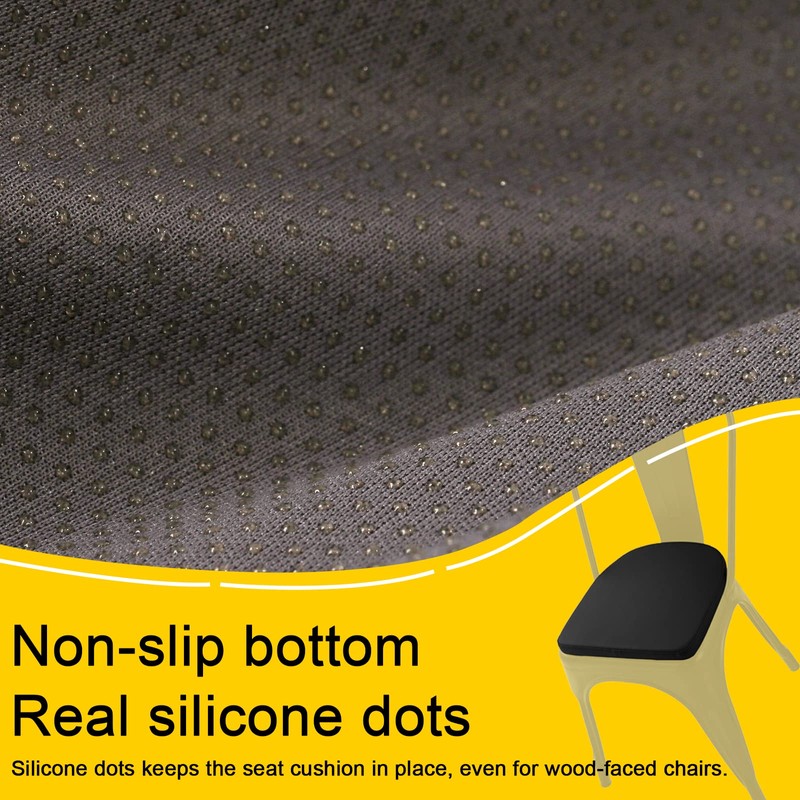 SINOSSO Modern Faux Leather 14" Metal Chair Cushion, Leathaire Magnetic