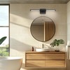 Litaddscen 24 Inch Black LED Bar Bathroom Vanity Light,360° Rotatable
