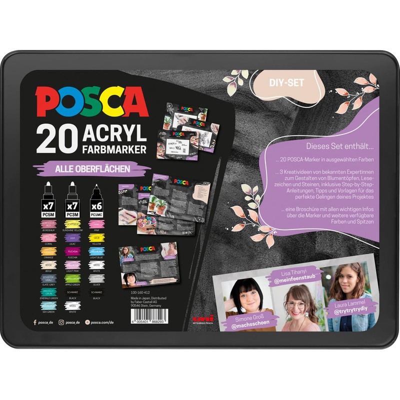 Faber-Castell Faber-Castell uni-ball 186829 POSCA Marker Set of 20 with