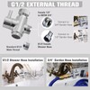 Brass Diverter Valve with Aerator, 3 Way Splitter with Male